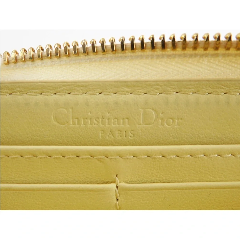 Dior Beige Quilted Women's Wallet